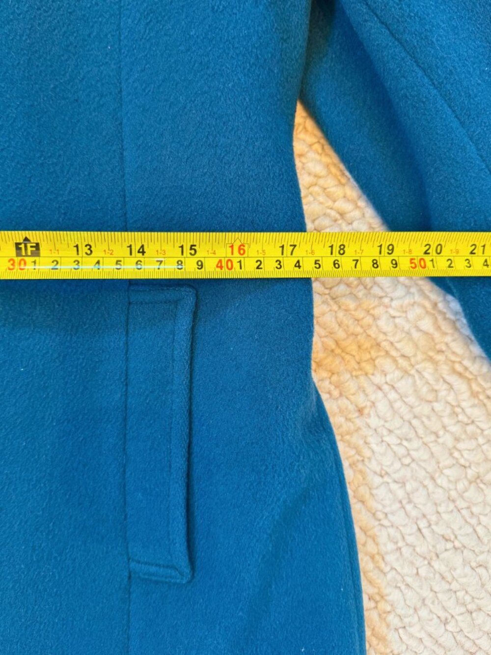 Vintage Pendleton Blue Teal Long Wool Coat Size 8 Made USA Full Length - Picture 11 of 12